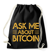 PRINTFASHION BITCOIN 4 EVER 85 - Sportzsák, Tornazsák - Fekete tornazsák