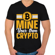 PRINTFASHION BITCOIN 4EVER 3 - Férfi V-nyakú póló - Fekete