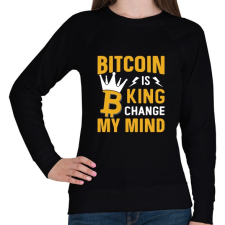 PRINTFASHION BITCOIN 4EVER 4 - Női pulóver - Fekete női pulóver, kardigán