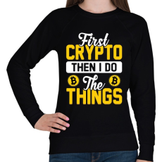 PRINTFASHION BITCOIN 4EVER 5 - Női pulóver - Fekete