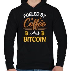 PRINTFASHION BITCOIN 4EVER - Férfi kapucnis pulóver - Fekete