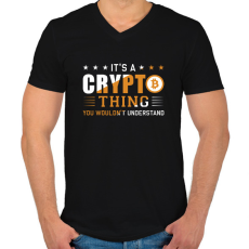 PRINTFASHION bitcoin 95 - Férfi V-nyakú póló - Fekete