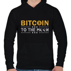 PRINTFASHION bitcoin 96 - Férfi kapucnis pulóver - Fekete
