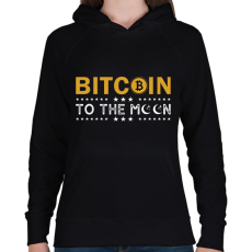PRINTFASHION bitcoin 96 - Női kapucnis pulóver - Fekete