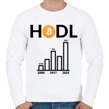 PRINTFASHION bitcoin chart - Férfi pulóver - Fehér férfi pulóver, kardigán