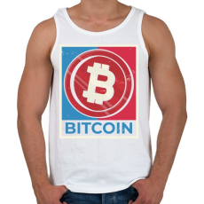 PRINTFASHION Bitcoin - Férfi atléta - Fehér