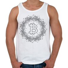 PRINTFASHION Bitcoin - Férfi atléta - Fehér
