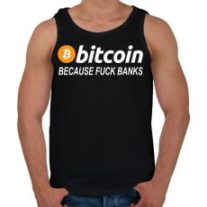 PRINTFASHION Bitcoin - Férfi atléta - Fekete