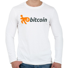 PRINTFASHION Bitcoin - Férfi hosszú ujjú póló - Fehér férfi póló