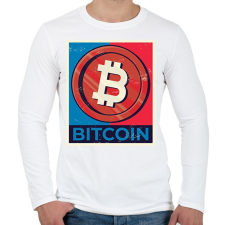 PRINTFASHION Bitcoin - Férfi hosszú ujjú póló - Fehér férfi póló