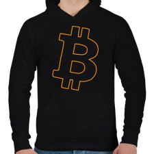 PRINTFASHION bitcoin - Férfi kapucnis pulóver - Fekete női pulóver, kardigán