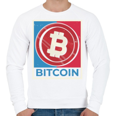 PRINTFASHION Bitcoin - Férfi pulóver - Fehér