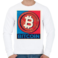 PRINTFASHION Bitcoin - Férfi pulóver - Fehér