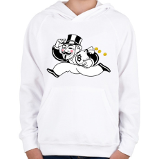 PRINTFASHION Bitcoin - Gyerek kapucnis pulóver - Fehér