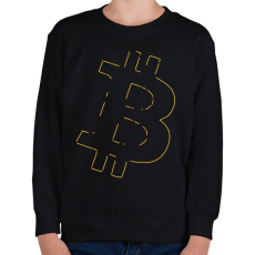 PRINTFASHION Bitcoin  - Gyerek pulóver - Fekete