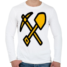 PRINTFASHION Bitcoin hálózat Felhőbányászat Kriptovaluta - Férfi hosszú ujjú póló - Fehér