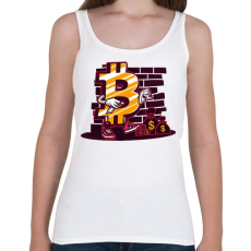 PRINTFASHION Bitcoin király - Női atléta - Fehér