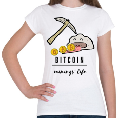 PRINTFASHION bitcoin mining - Női póló - Fehér