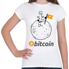 PRINTFASHION bitcoin moon - Női póló - Fehér