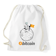 PRINTFASHION bitcoin moon - Sportzsák, Tornazsák - Fehér tornazsák
