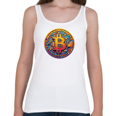 PRINTFASHION Bitcoin - Női atléta - Fehér