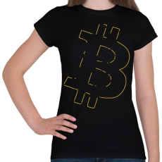 PRINTFASHION Bitcoin  - Női póló - Fekete