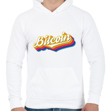 PRINTFASHION Bitcoin Retro - Férfi kapucnis pulóver - Fehér férfi pulóver, kardigán