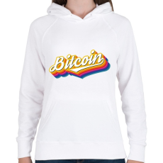 PRINTFASHION Bitcoin Retro - Női kapucnis pulóver - Fehér