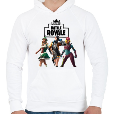 PRINTFASHION Biz Heidi Skully Fortnite - Férfi kapucnis pulóver - Fehér