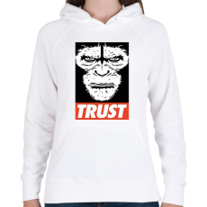 PRINTFASHION Bizalom - Női kapucnis pulóver - Fehér