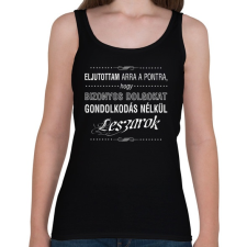 PRINTFASHION bizonyos-dolgokat-1-white - Női atléta - Fekete női trikó