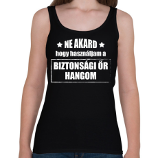 PRINTFASHION Biztonsági őr hangom - Női atléta - Fekete