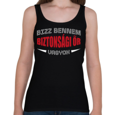 PRINTFASHION Biztonsági őr vagyok - Női atléta - Fekete