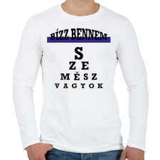 PRINTFASHION Bízz bennem - szemész - Férfi hosszú ujjú póló - Fehér férfi póló