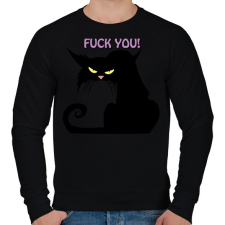 PRINTFASHION Black cat - Férfi pulóver - Fekete férfi pulóver, kardigán