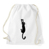 PRINTFASHION Black cat - Sportzsák, Tornazsák - Fehér