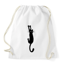PRINTFASHION Black cat - Sportzsák, Tornazsák - Fehér tornazsák