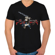 PRINTFASHION Black Clover Asta - Férfi V-nyakú póló - Fekete férfi póló