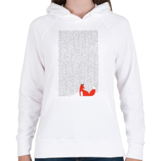 PRINTFASHION Black grass - Női kapucnis pulóver - Fehér