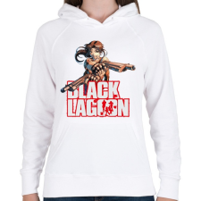 PRINTFASHION Black Lagoon - Női kapucnis pulóver - Fehér női pulóver, kardigán