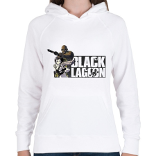 PRINTFASHION Black Lagoon  - Női kapucnis pulóver - Fehér női pulóver, kardigán
