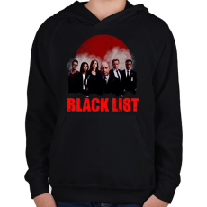 PRINTFASHION black list poster - Gyerek kapucnis pulóver - Fekete