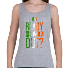 PRINTFASHION Black out - Női atléta - Sport szürke női trikó