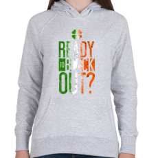 PRINTFASHION Black out - Női kapucnis pulóver - Sport szürke