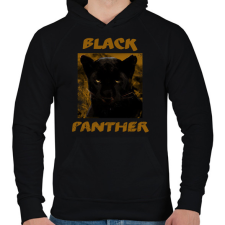 PRINTFASHION BLACK PANTHER - Férfi kapucnis pulóver - Fekete férfi pulóver, kardigán