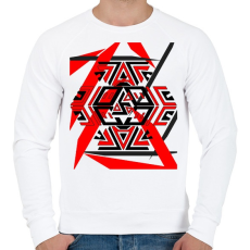 PRINTFASHION black&red1 - Férfi pulóver - Fehér