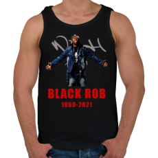PRINTFASHION BLACK ROB - Férfi atléta - Fekete