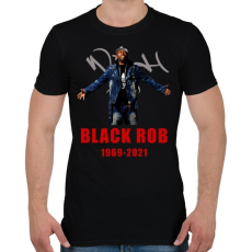 PRINTFASHION BLACK ROB - Férfi póló - Fekete