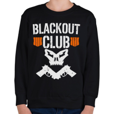 PRINTFASHION Blackout club - Gyerek pulóver - Fekete