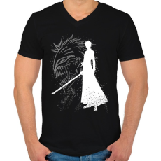 PRINTFASHION Bleach anime - Férfi V-nyakú póló - Fekete